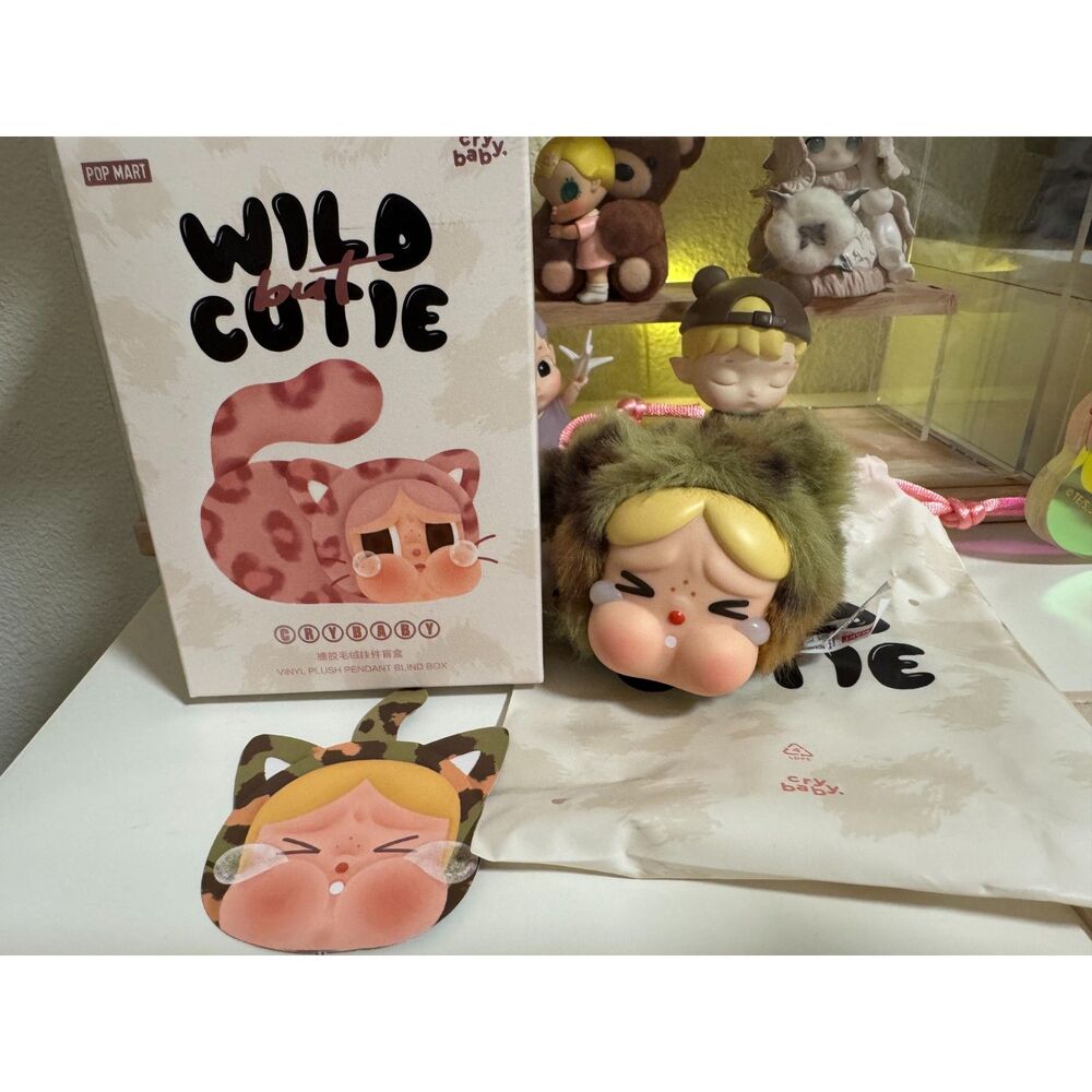 POP MART CRYBABY Wild but Cutie Series Vinyl Plush Pendant (Camo Cutie)